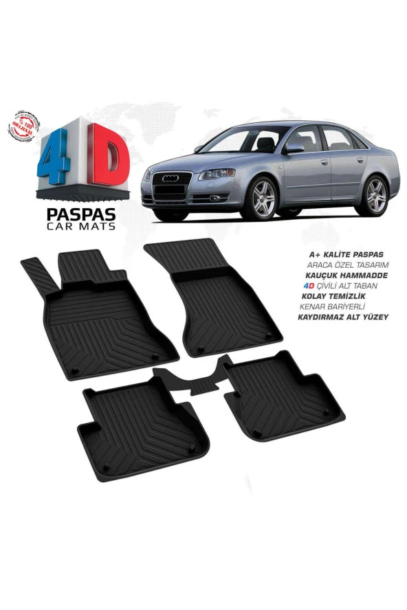 Audi A4 B7 4D Havuzlu Paspas 2004-2008 A+Kalite ürün görseli 1