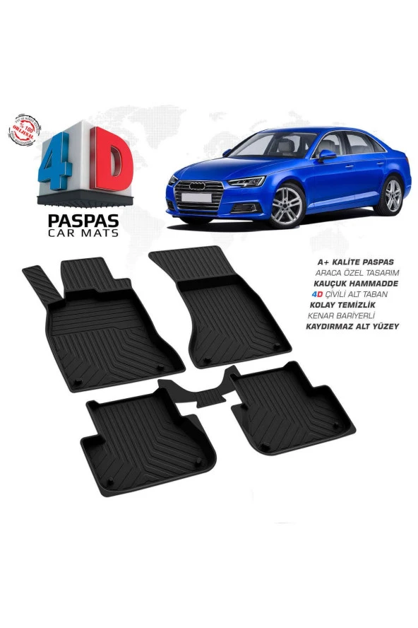 Audi A4 4D Havuzlu Paspas 2016-2019 A+Kalite ürün görseli 1