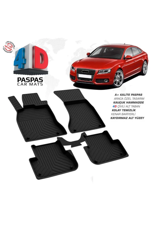 Audi A5 4D Havuzlu Paspas 2008-2016 A+Kalite ürün görseli 1