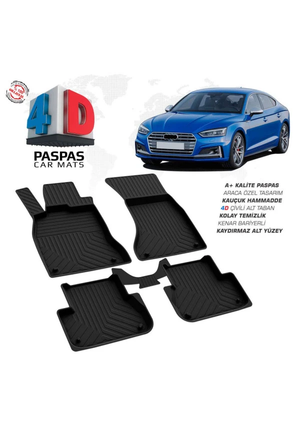 Audi A5 4D Havuzlu Paspas 2017 ve Üzeri A+Kalite ürün görseli 1