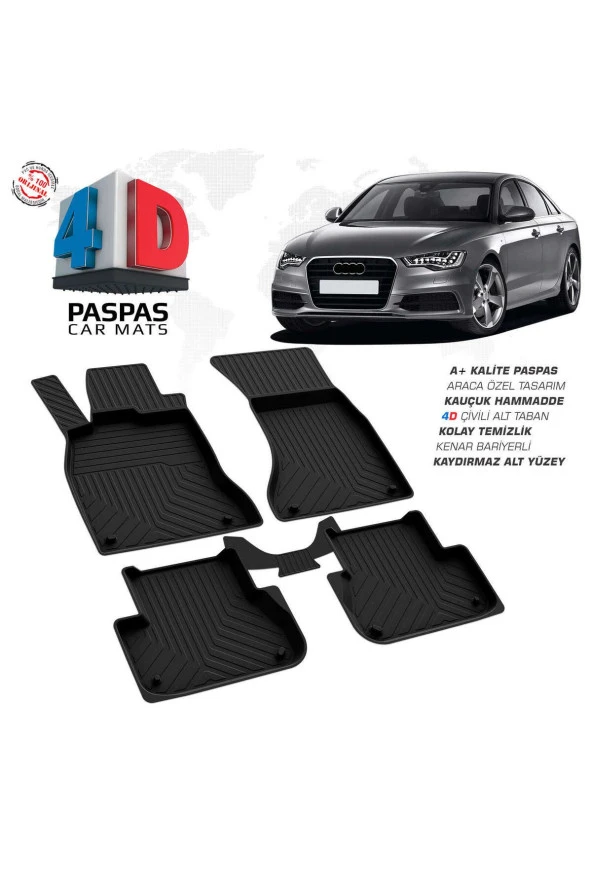 Audi A6 4D Havuzlu Paspas 2011-2018 A+Kalite ürün görseli 1