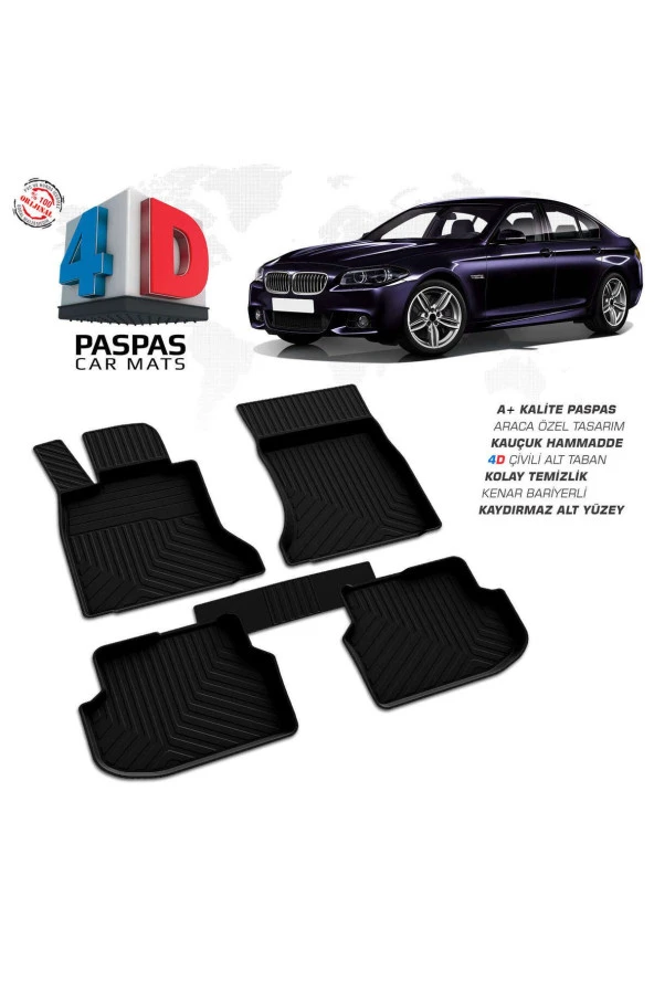 Bmw 5 Serisi F10 4D Havuzlu Paspas 2010-2013 A+Kalite ürün görseli 1
