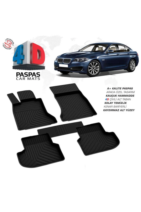 Bmw 5 Serisi F10 Makyajlı 4D Havuzlu Paspas 2013-2016 A+Kalite ürün görseli 1