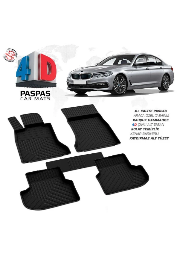 Bmw 5 Serisi G30 4D Havuzlu Paspas 2017 Üzeri A+Kalite ürün görseli 1