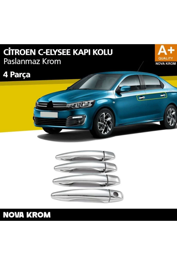 Citroen C-Elysee Krom Kapı Kolu 4 Kapı 2012 Üzeri ürün görseli 1