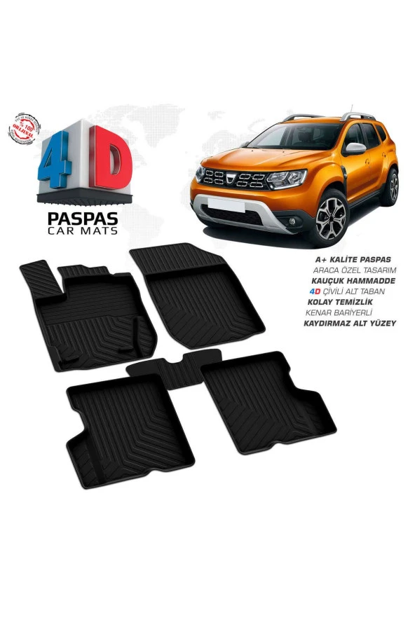 Dacia Duster 4X2 4D Havuzlu Paspas 2018 ve Üzeri ürün görseli 1