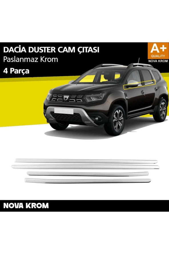 Dacia Duster Krom Cam Çıtası 4 Prç. 2018 Üzeri ürün görseli 1