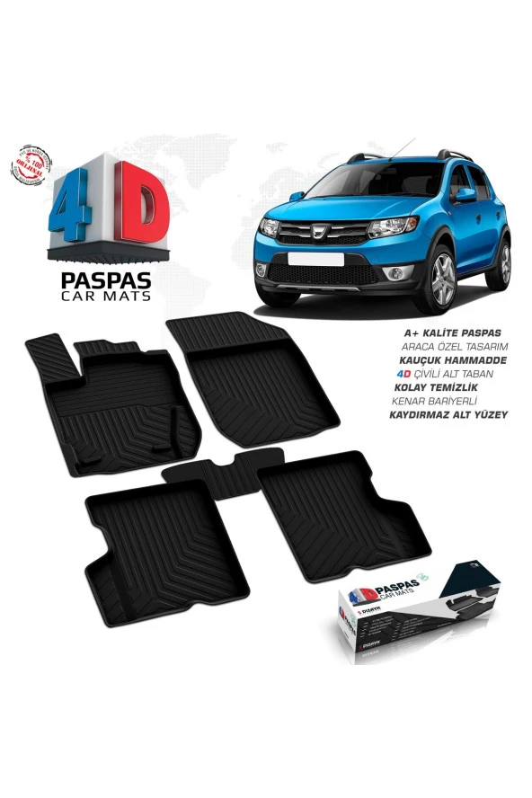 Dacia Sandero 2 4D Havuzlu Paspas 2013-2020 A+Kalite ürün görseli 1