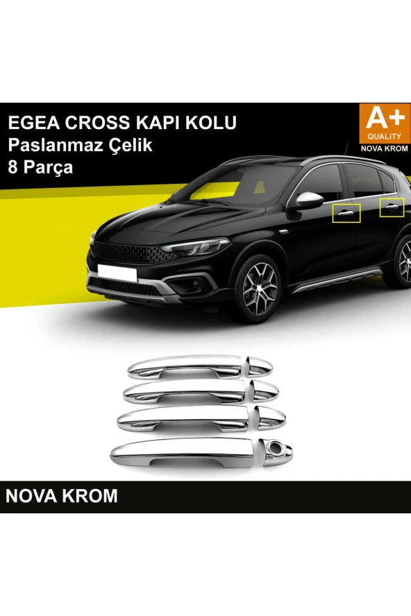 Fiat Egea Cross Krom Kapı Kolu 8 Prç. 2020 Üzeri ürün görseli 1