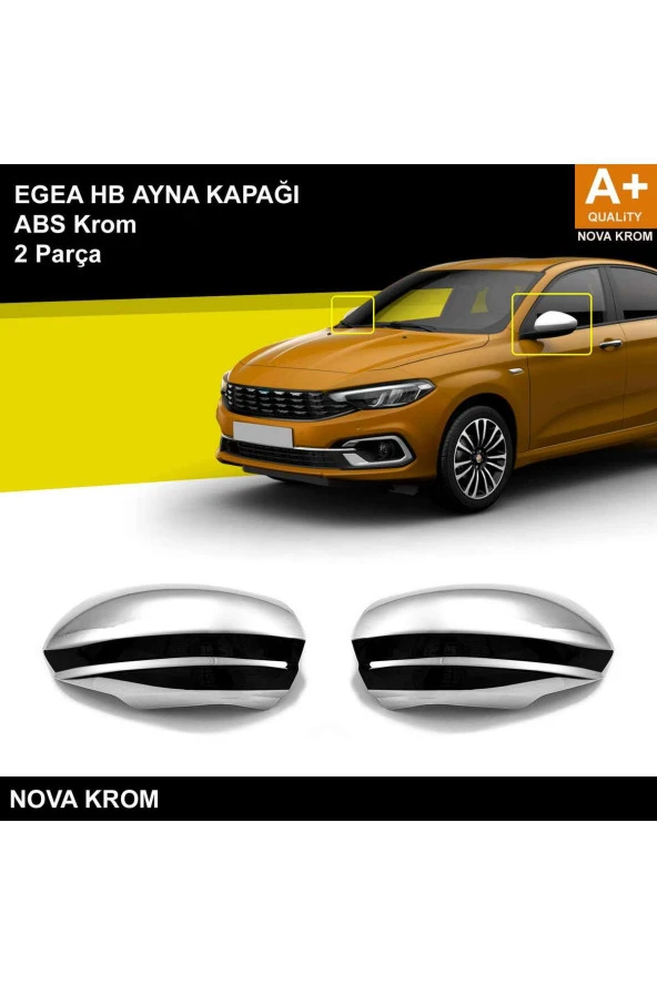 Fiat Egea HB Abs Krom Ayna Kapağı 2 Prç. 2020 Üzeri ürün görseli 1