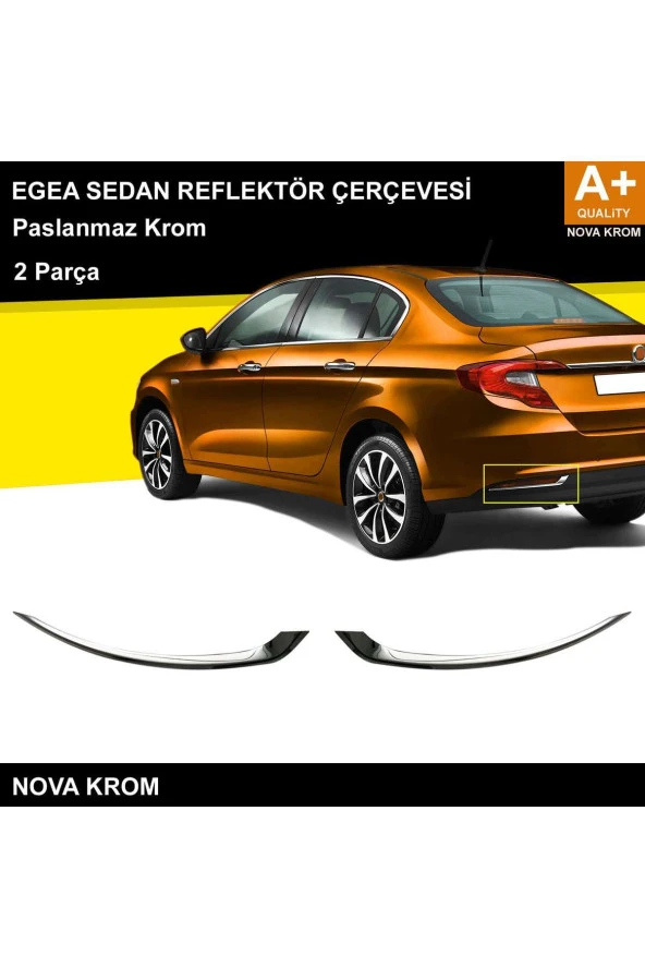 Fiat Egea SD Krom Arka Reflektör Çerçevesi 2 Prç. 2015 Üzeri ürün görseli 1