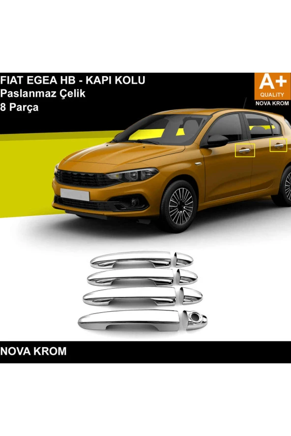 Fiat Egea SD Krom Kapı Kolu 8 Prç. 2020 Üzeri ürün görseli 1