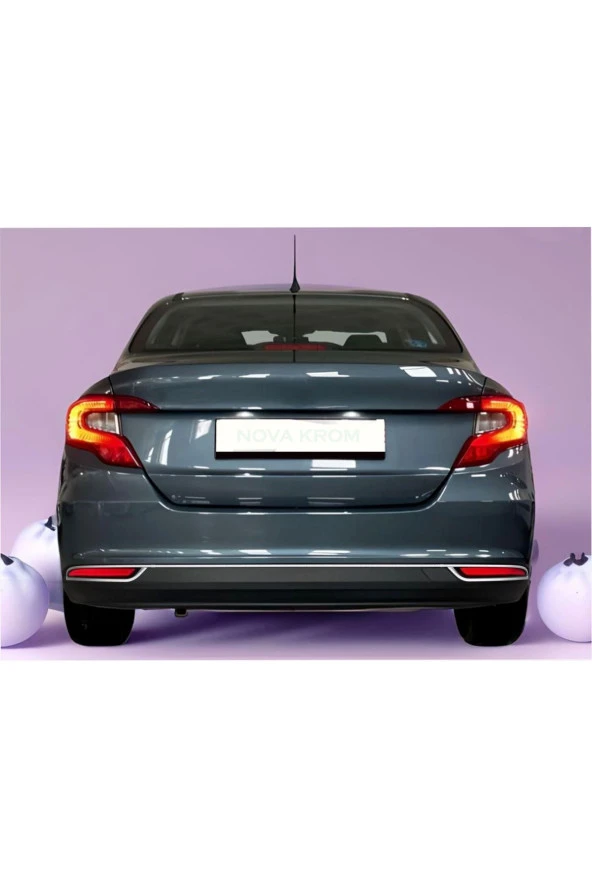 Fiat Egea Sedan Paslanmaz Krom Difüzör 3 Parça 2015 Üzeri ( Mat) ürün görseli 1