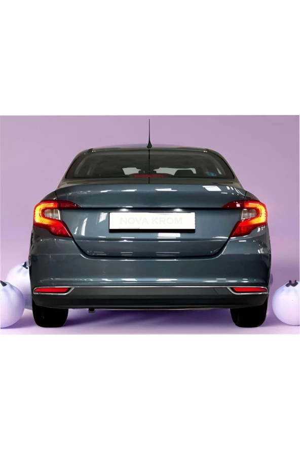 Fiat Egea Sedan Paslanmaz Krom Difüzör 3 Parça 2015 Üzeri (Parlak) ürün görseli 1