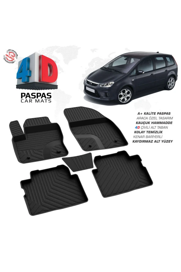 Ford C-Max 4D Havuzlu Paspas 2003-2010 A+Kalite ürün görseli 1