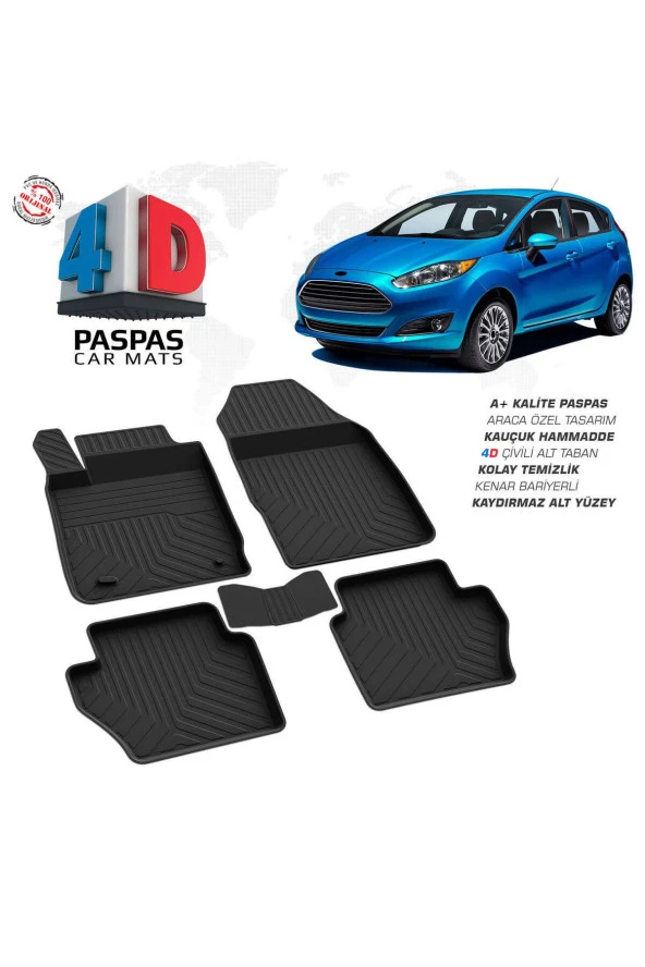 Ford Fiesta 4D Havuzlu Paspas 2015-2017 A+Kalite ürün görseli 1