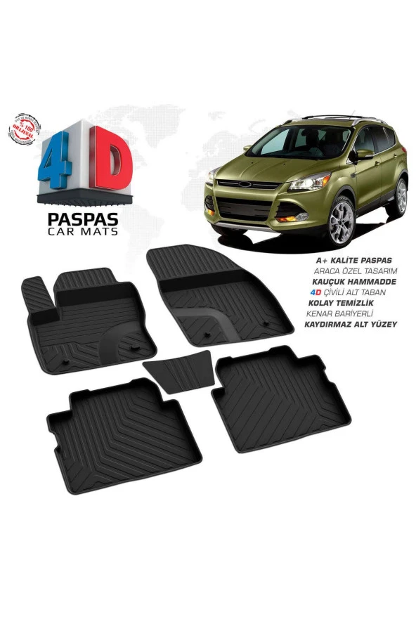Ford Kuga 2 4D Havuzlu Paspas 2013-2019 A+Kalite ürün görseli 1
