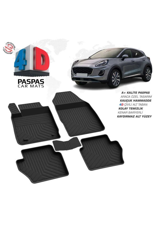 Ford Puma 4D Havuzlu Paspas 2019 Üzeri Uyumlu  A+Kalite ürün görseli 1