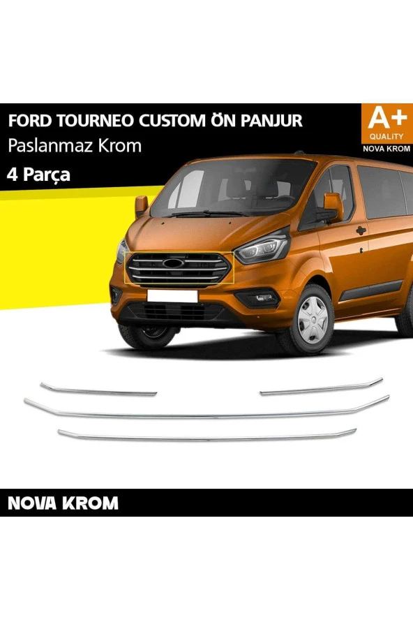 Ford Tourneo Custom Krom Ön Panjur 4 Prç 2018 Üzeri ürün görseli 1