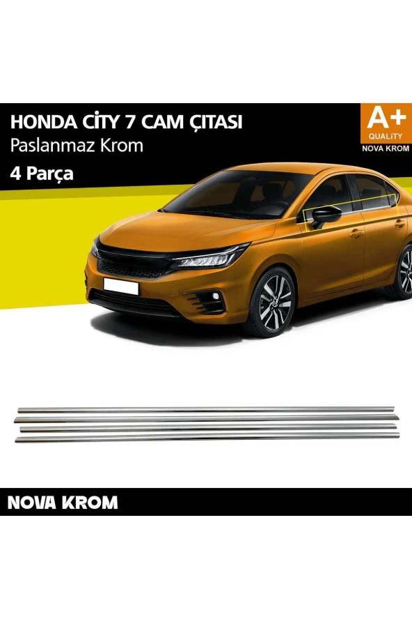 Honda City Krom Cam Çıtası 4 Prç. 2020 Üzeri ürün görseli 1