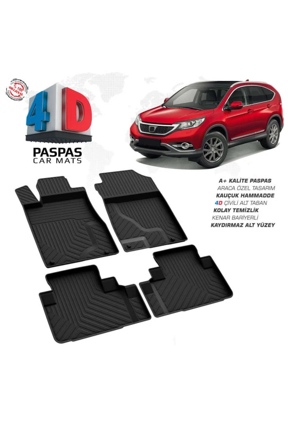 Honda CR-V 4D Havuzlu Paspas 2012-2018 A+Kalite ürün görseli 1