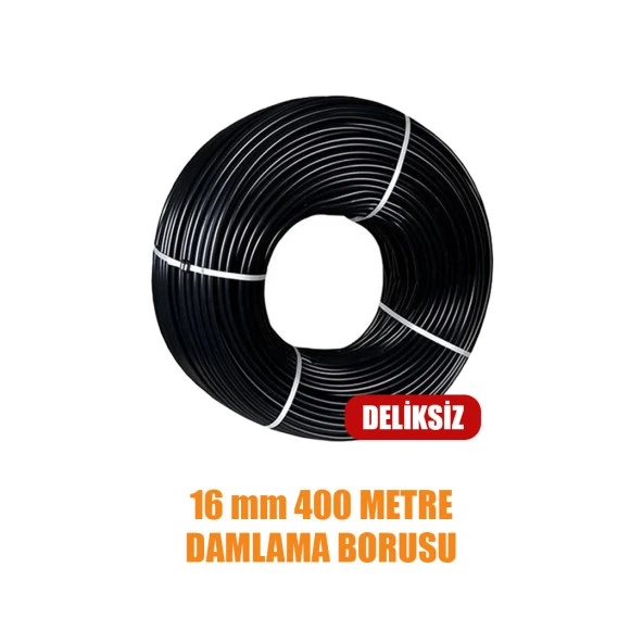 16 MM DAMLAMA BORUSU 400 METRE DELİKSİZ DAMLA SULAMA HORTUMU SULAMA SİSTEMİ ürün görseli 1