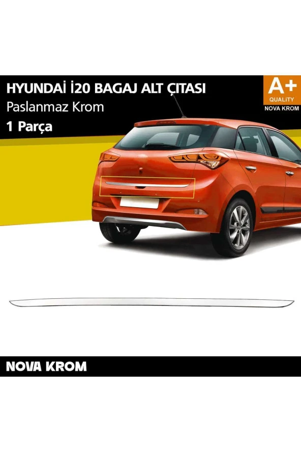 Hyundai i20 Krom Bagaj Alt Çıtası 2014-2018 ürün görseli 1