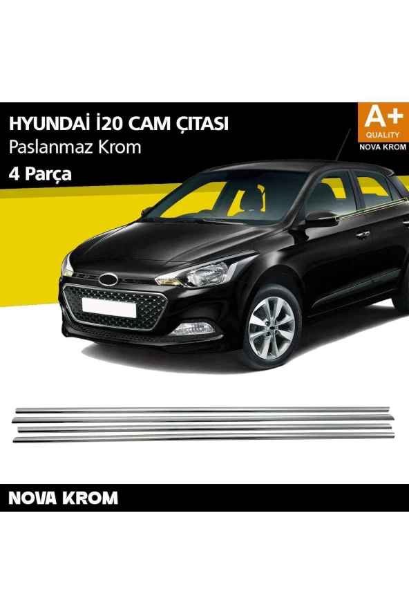 Hyundai i20 Krom Cam Çıtası 4 Prç. 2014-2020 ürün görseli 1