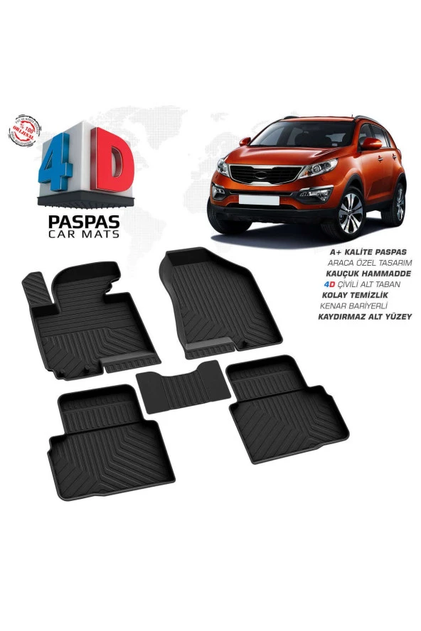Kia Sportage 4D Havuzlu Paspas 2010-2016 A+Kalite ürün görseli 1