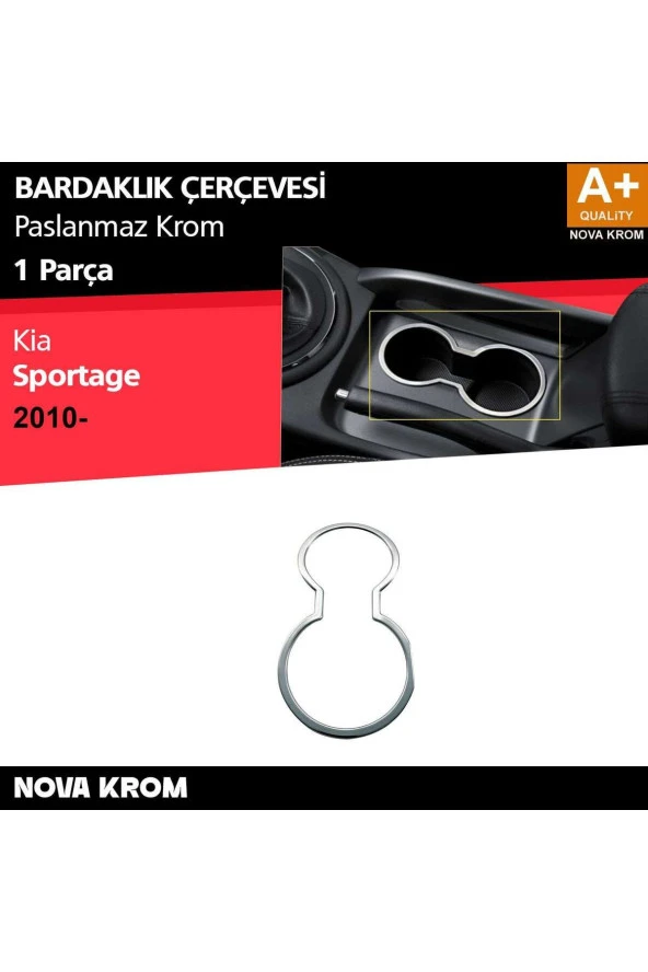 Kia Sportage Krom Bardaklık Çerçevesi 2010-2014 ürün görseli 1