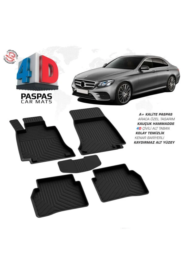 Mercedes E Serisi W213 4D Havuzlu Paspas 2016 ve Üzeri A+ Kalite ürün görseli 1