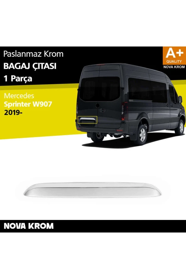 Mercedes Sprinter W907 Krom Bagaj Çıtası 2018 Üzeri ürün görseli 1