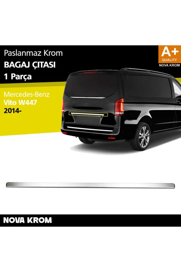 Mercedes Vito W447 Krom Bagaj Camı Alt Çıtası 2014 Üzeri ürün görseli 1
