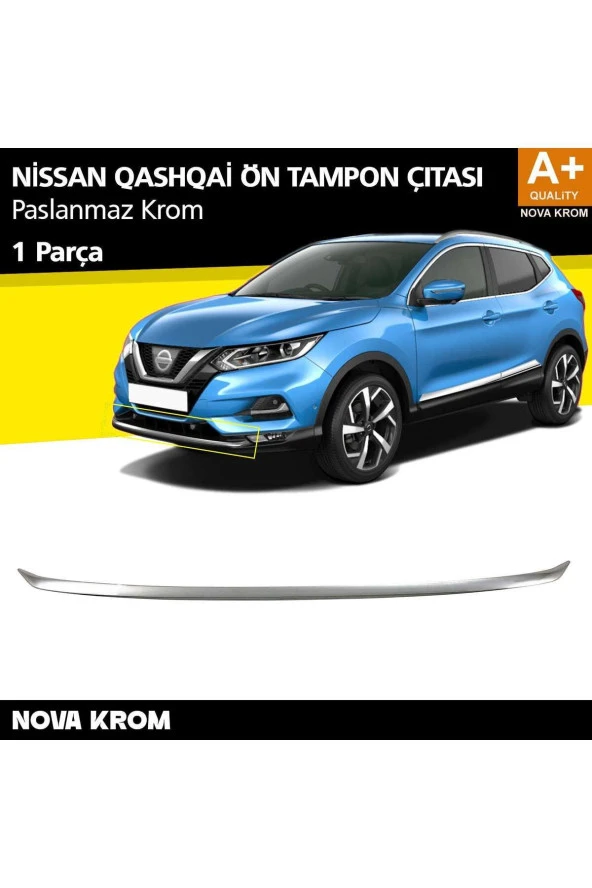 Nissan Qashqai Krom Ön Tampon Çıtası 2017-2021 ürün görseli 1