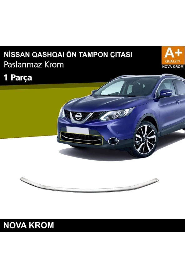 Nissan Qashqai Krom Ön Tampon Çıtası 2014-2017 ürün görseli 1