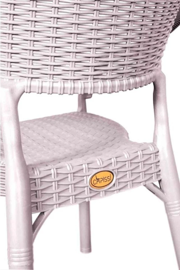 Almina Bambu Rattan Sandalye Kollu Koltuk Dayanıklı Bahçe Balkon Ve Teras Sandalyesi 4 Adet ürün görseli 1