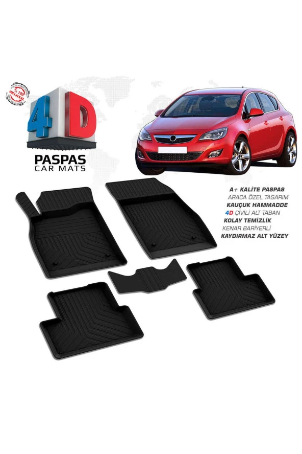 Opel Astra J HB 4D Havuzlu Paspas 2010 ve Üzeri A+Kalite ürün görseli 1