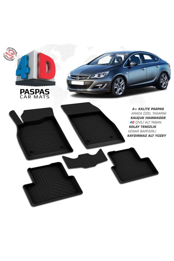 Opel Astra J SD 4D Havuzlu Paspas 2010 ve Üzeri A+Kalite ürün görseli 1