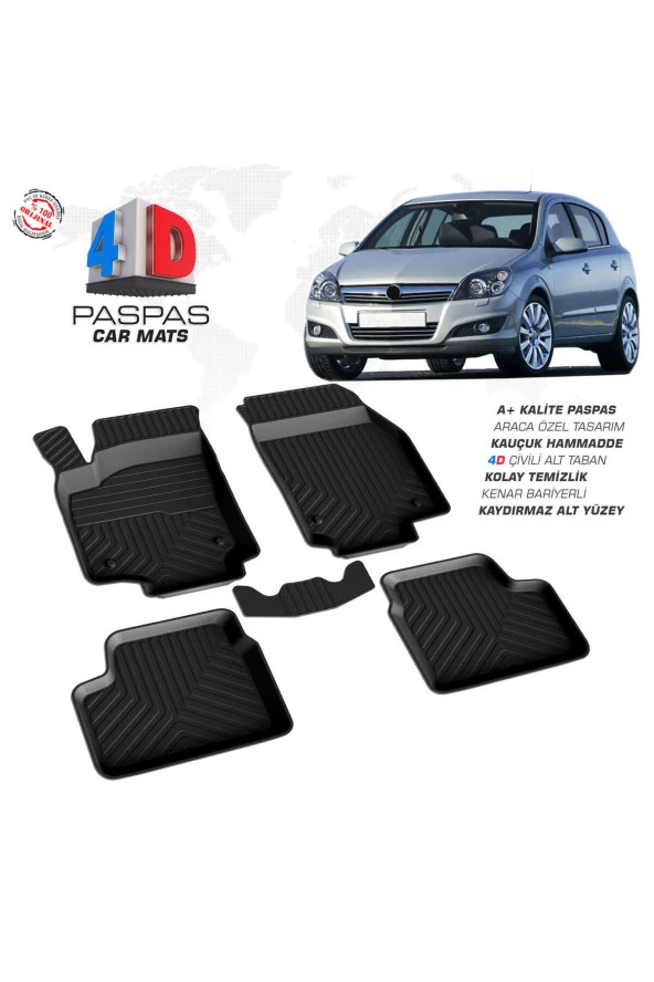 Opel Astra H HB 4D Havuzlu Paspas 2004 ve Üzeri A+Kalite ürün görseli 1