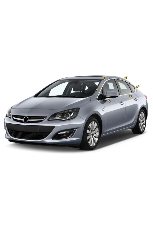 Opel Astra J SD Krom Cam Çerçeve Seti 12 Prç 2012 Üzeri (Bütün-Formlu) ürün görseli 1