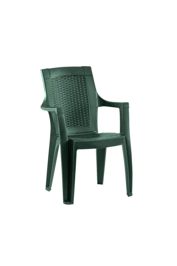 Almina Plastik Rattan Sandalye Kollu Bahçe Balkon Ve Teras Sandalyesi 6 Adet ürün görseli 1