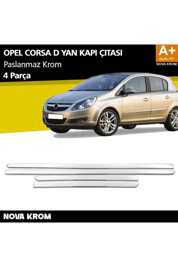 Opel Corsa D Krom Kapı Yan Çıtası 2007-2014 ürün görseli 1