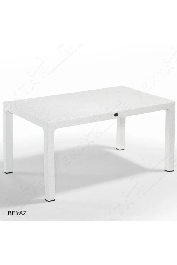Almina Premium Rattan 80X140 Cm 6 Sandalyeli Camlı Dikdörtgen Masa Takımı ürün görseli 1