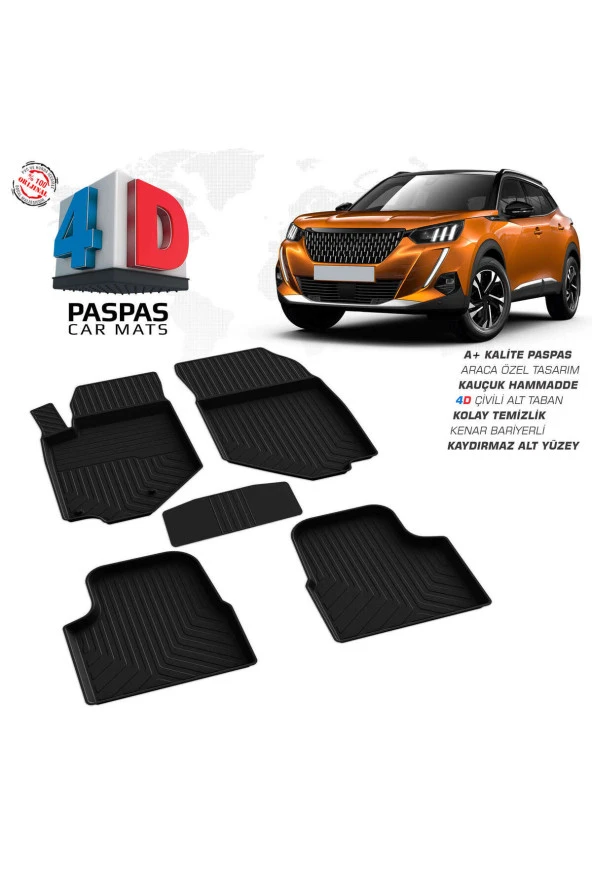 Peugeot 2008 4D Havuzlu Paspas 2019 ve Üzeri A+Kalite ürün görseli 1