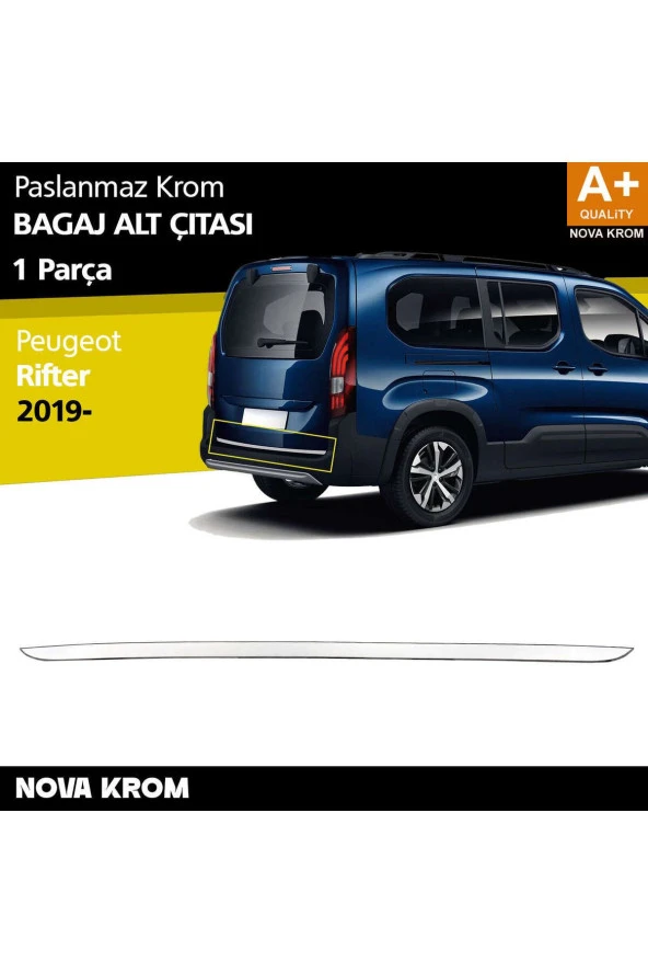 Peugeot Rifter Krom Bagaj Alt Çıtası 2019 Üzeri ürün görseli 1