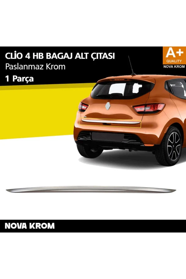 Renault Clio 4 HB Krom Bagaj Alt Çıtası 2012 Üzeri ürün görseli 1