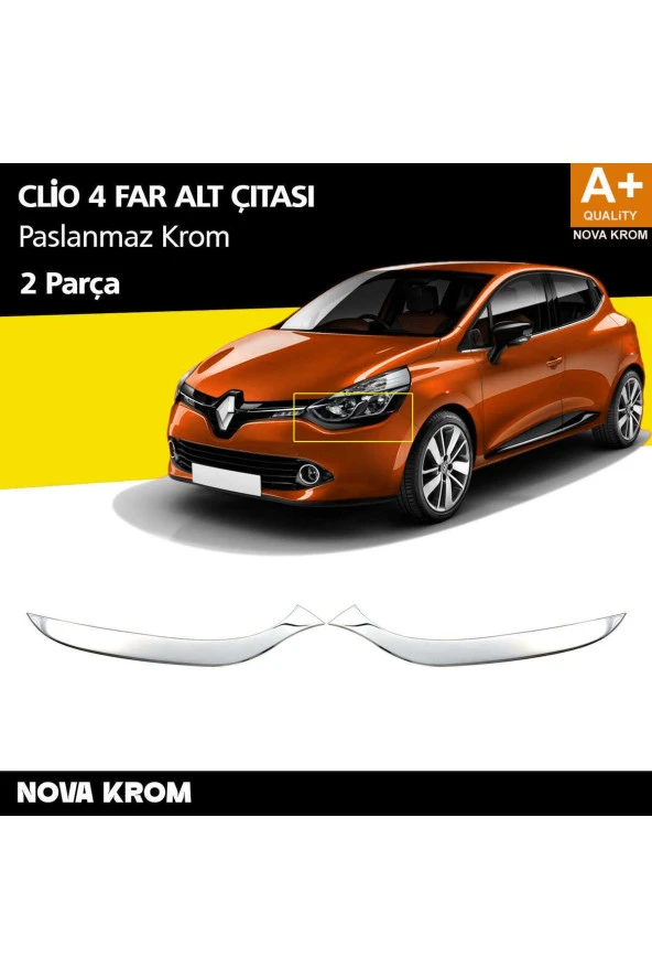 Renault Clio 4 HB Krom Far Alt Çıtası 2012-2016 ürün görseli 1