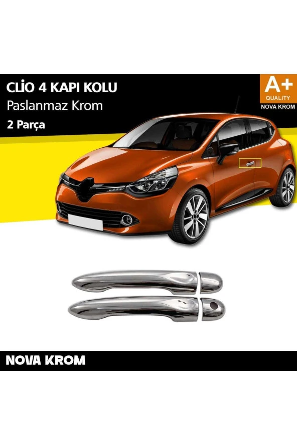 Renault Clio 4 HB Krom Ön Kapı Kolu 2 Kapı 2012 Üzeri ürün görseli 1