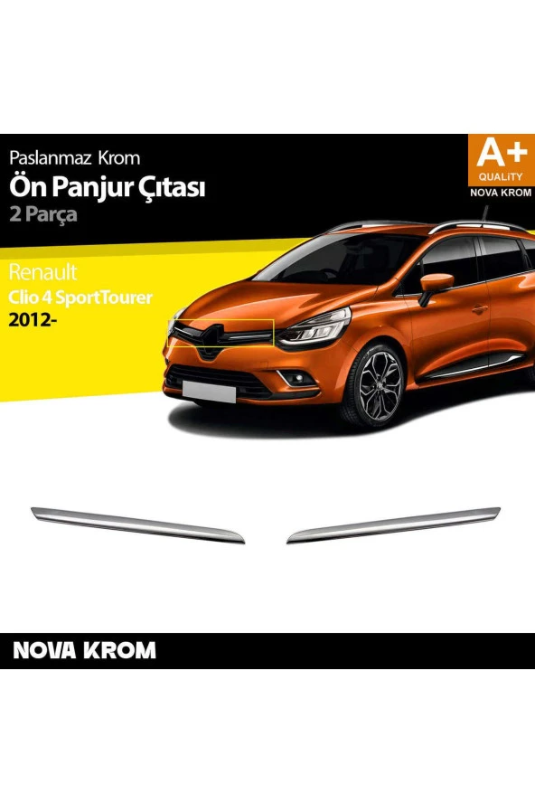 Renault Clio 4 Sporttourer Krom Ön Panjur 2 Prç. 2012-2019 ürün görseli 1