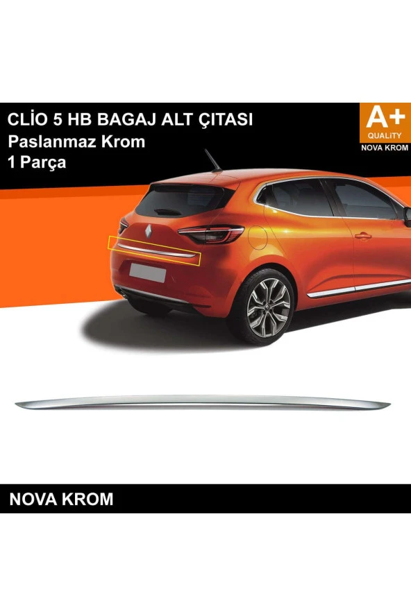 Renault Clio 5 Krom Bagaj Alt Çıtası 2019 ve Üzeri ürün görseli 1